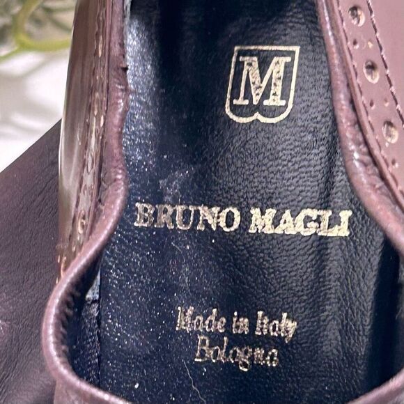 Vintage Bruno Magli Leather Pumps Women's Size 38 Brown Square Toe Slip-on - Picture 10 of 15